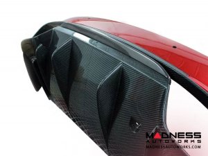 Alfa Romeo Giulia Rear Diffuser Lip - Carbon Fiber - Quadrifoglio Model Alfa Romeo Giulia Rear Diffuser Lip - Carbon Fiber - Quadrifoglio Model